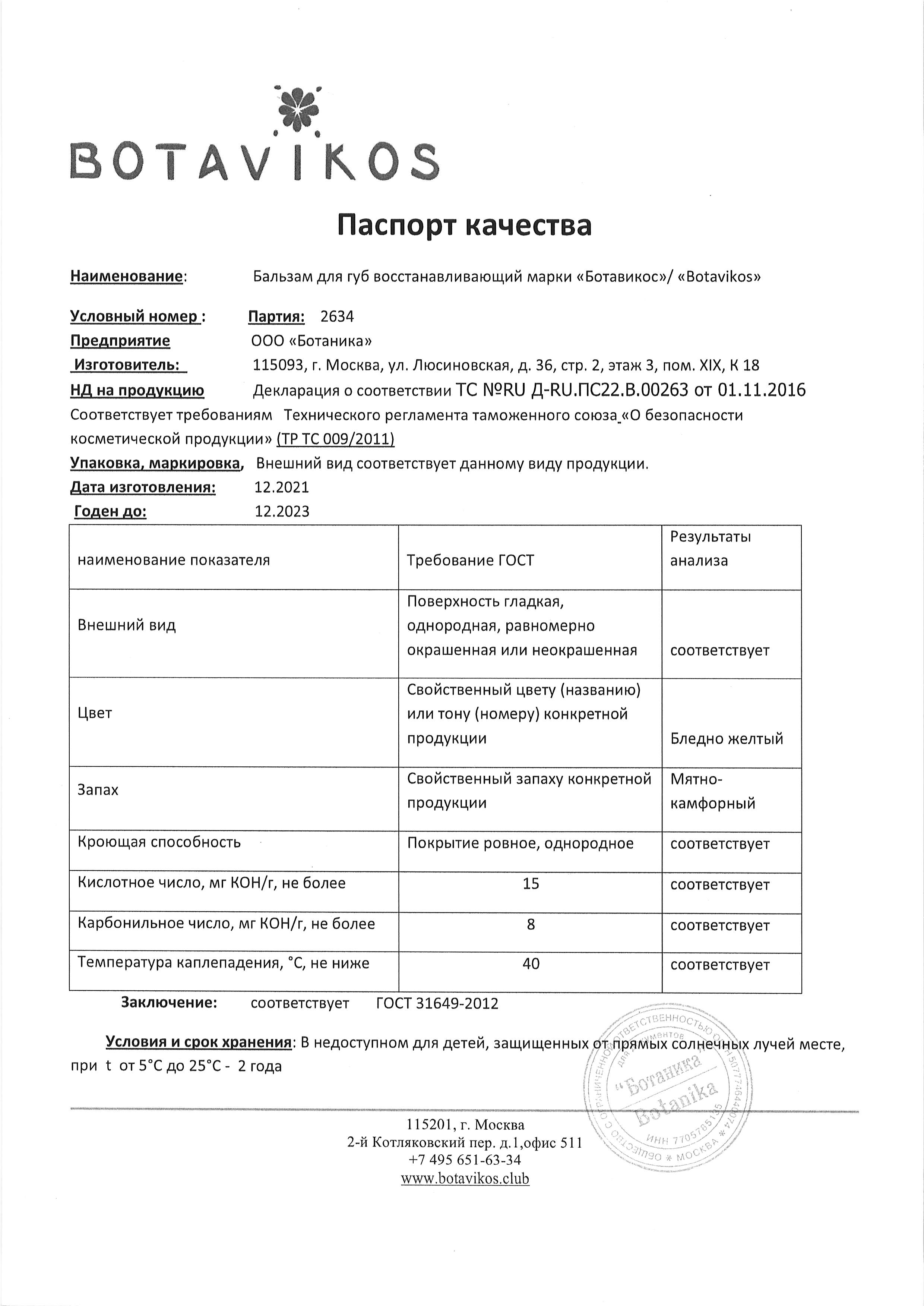 Паспорт №122021